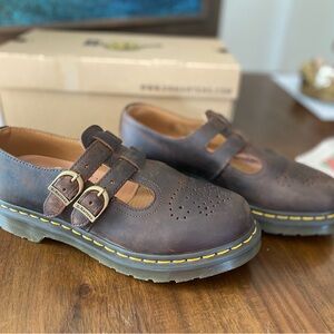 NEW IN BOX - Dr. Martens Dark Brown Leather Mary Jane Shoes